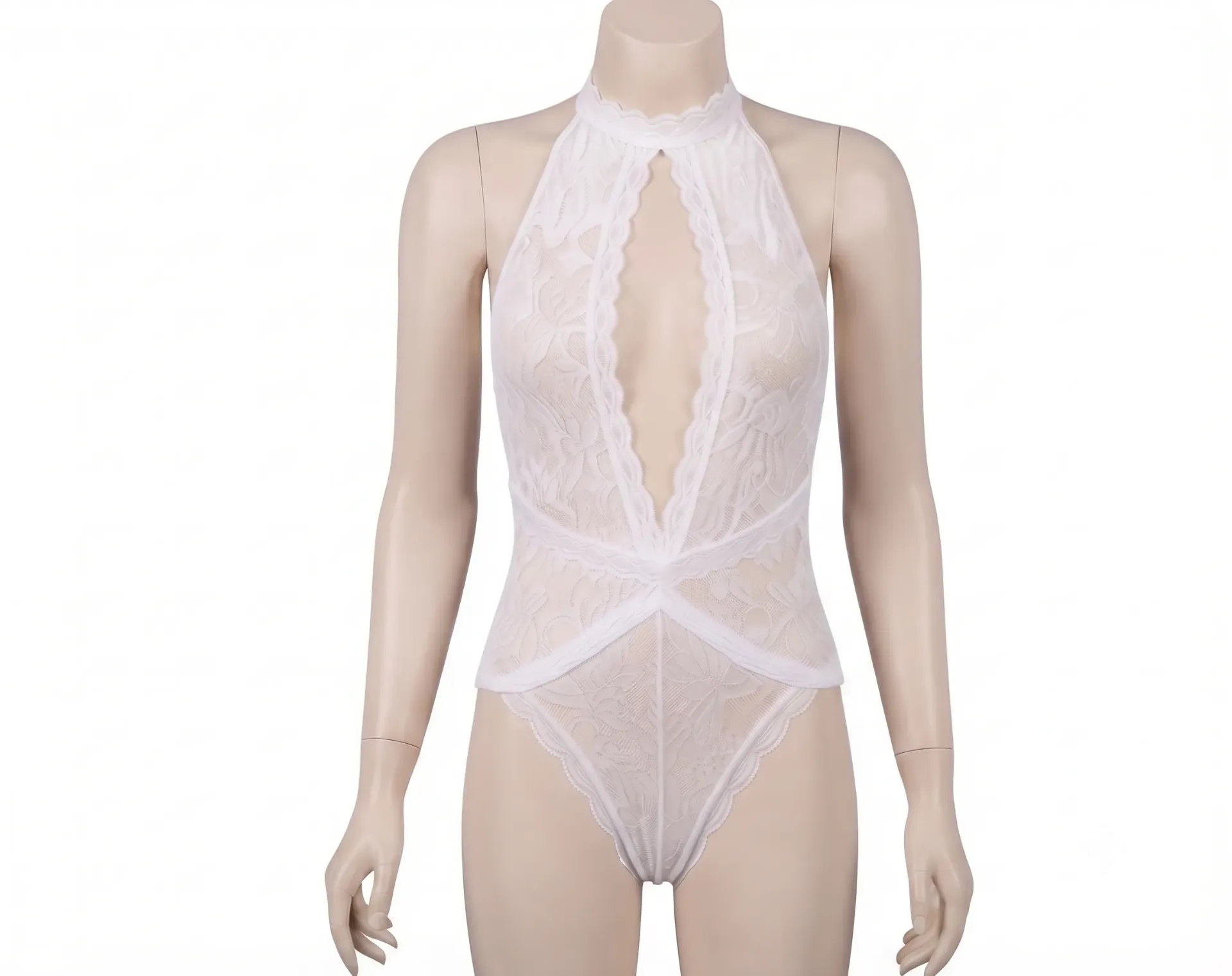 Lace Halter Neck Teddy Body Suits