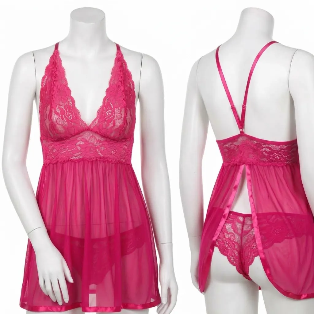 2 Piece Elegant Sheer Nightwear