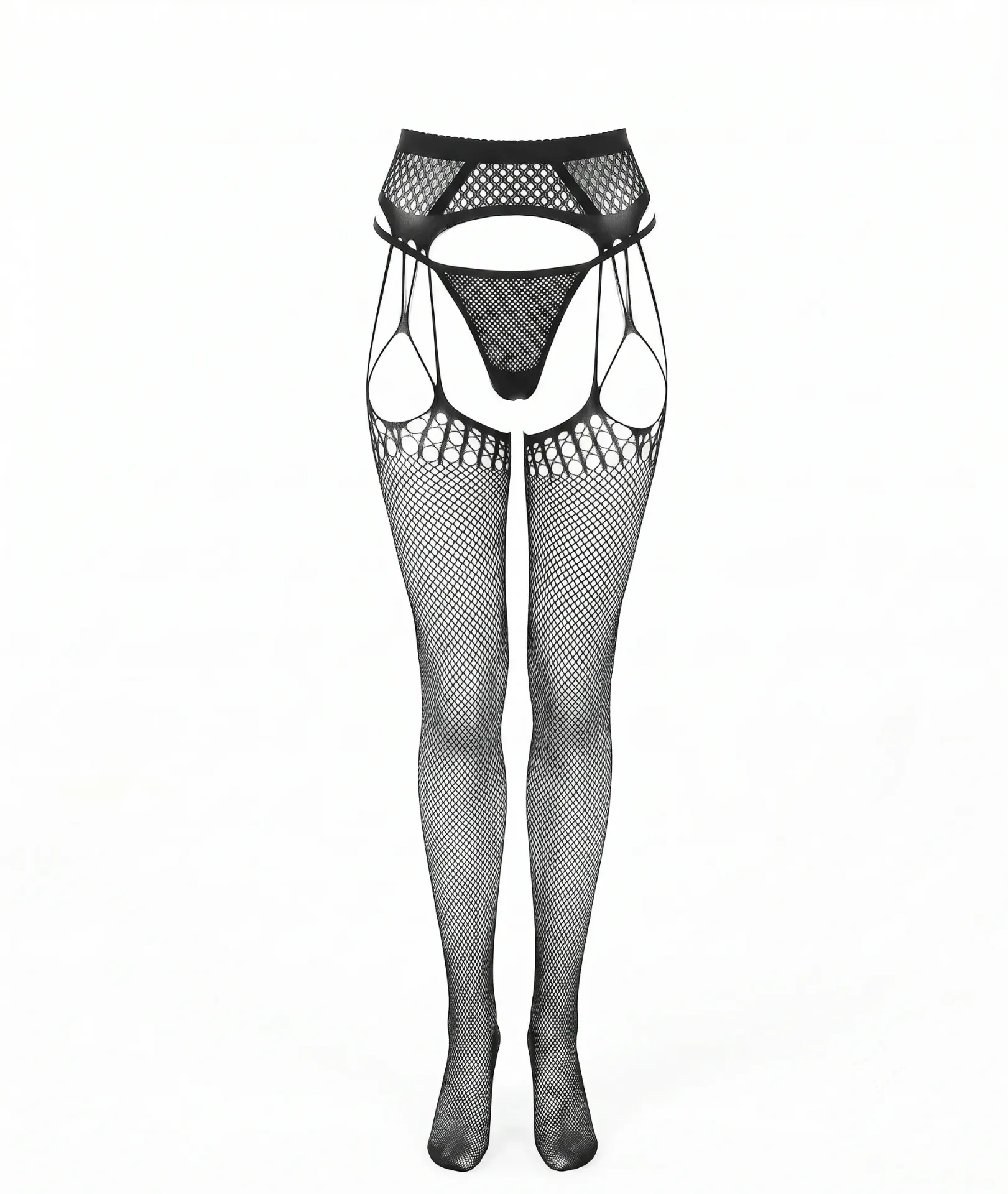 Bustier Corset and Garter Belt Set with Thong