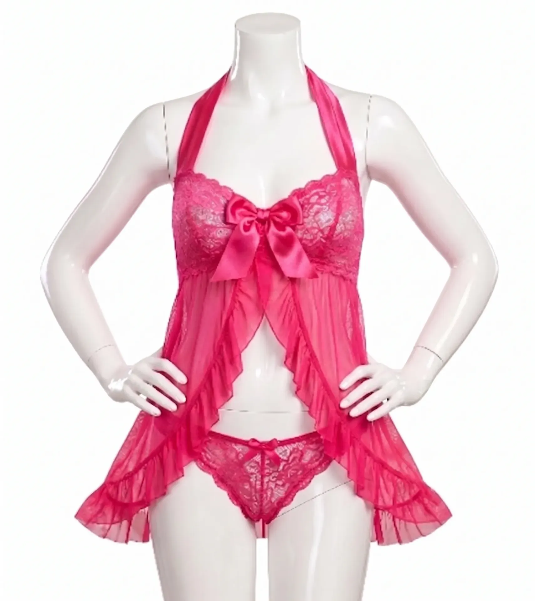 Robe de Nuit Volants - 2 Pieces 