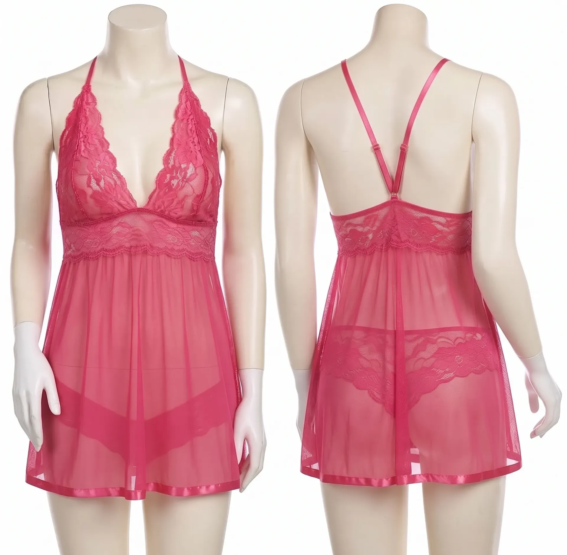 2 Piece Elegant Sheer Nightwear