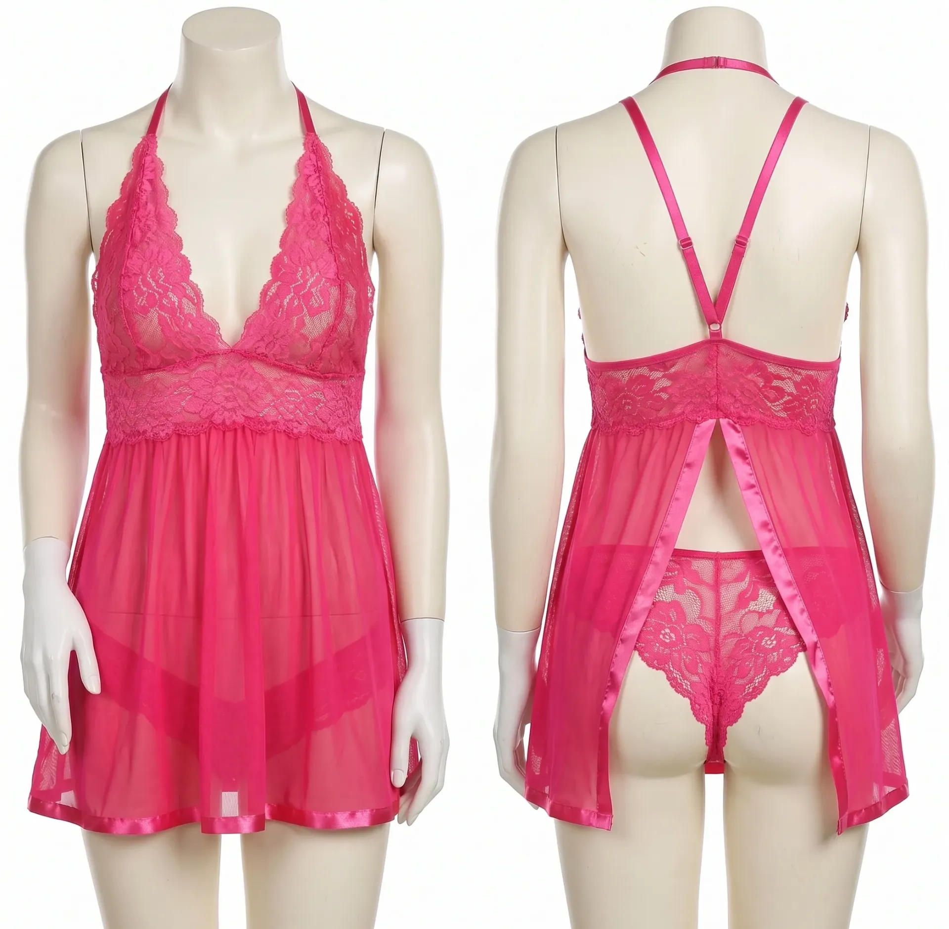 Elegant Sheer Nightwear - 2 Pieces