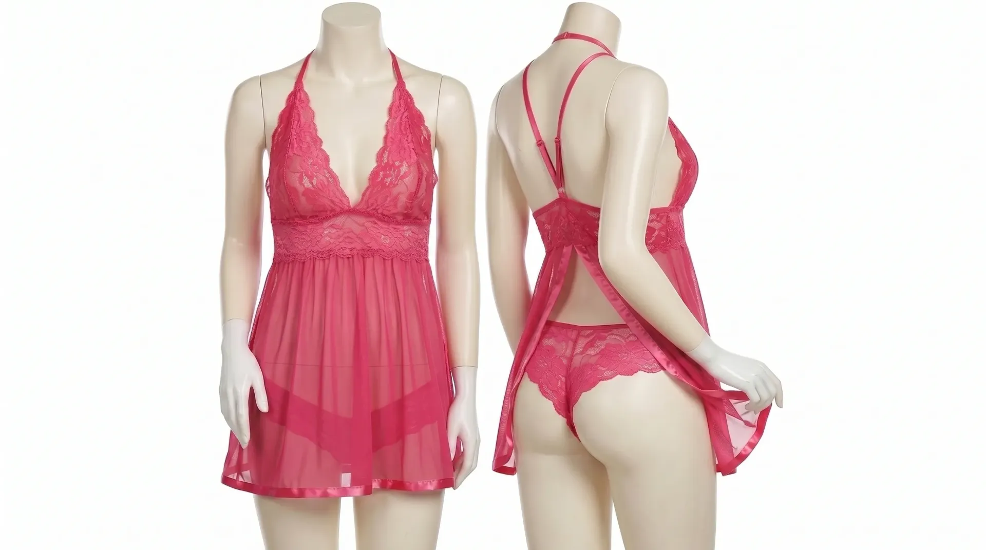 Elegant Sheer Nightwear - 2 Pieces