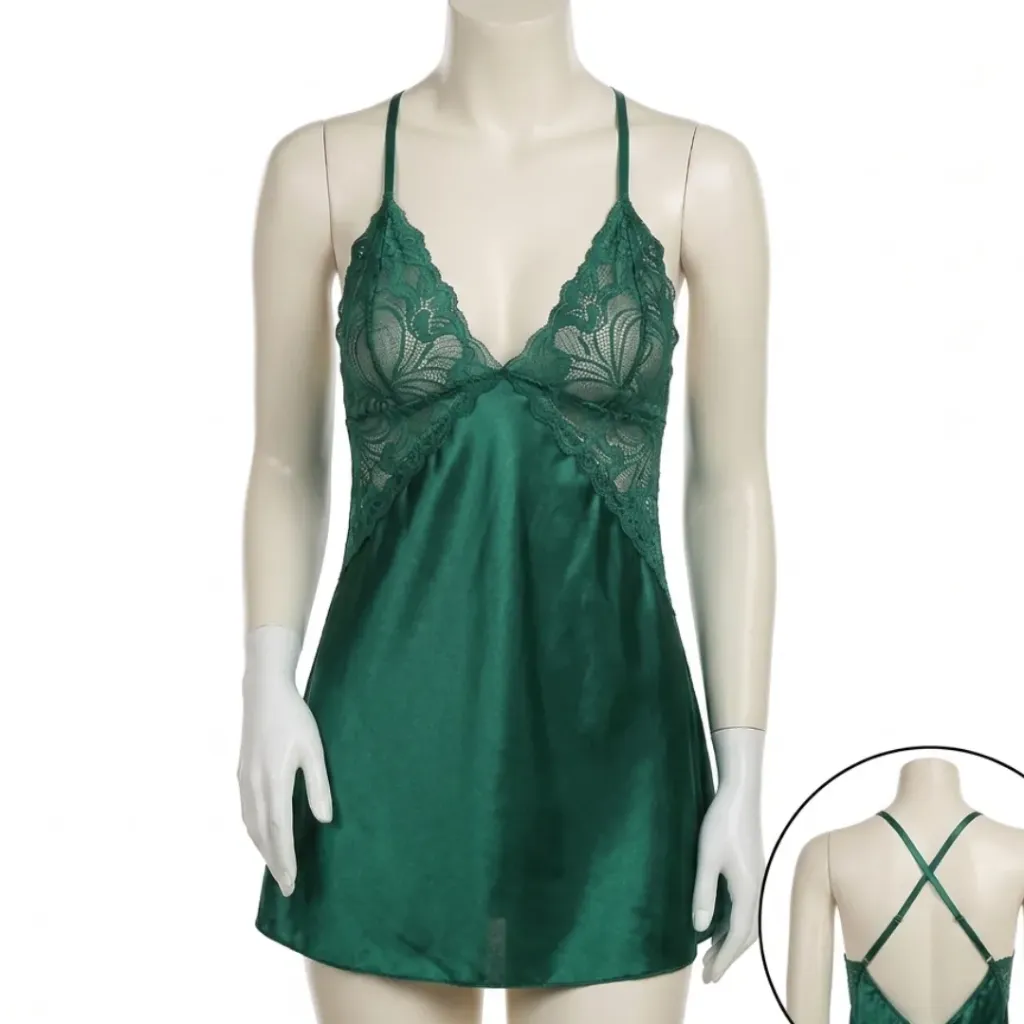 قميص نوم (نويزيت) مثير بأشرطة متقاطعة في الظهر