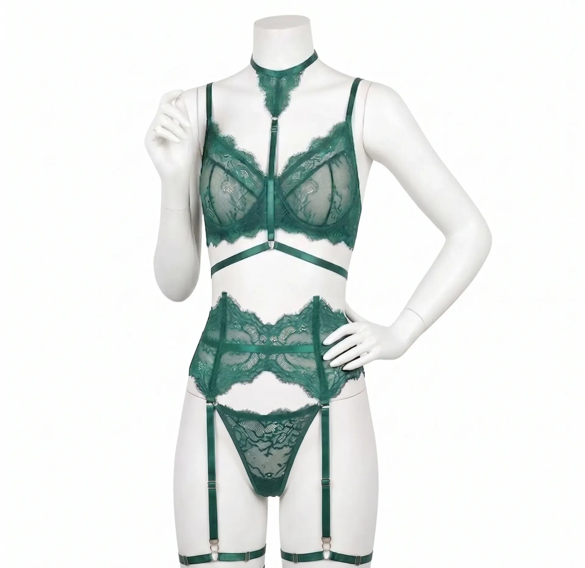 Ensemble Guêpière et Soutien-Gorge en Dentelle 